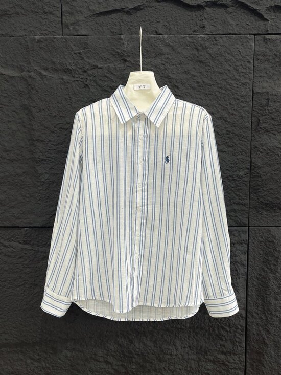 Polo Ralph Lauren Tops - Polo Ralph Lauren blue and white cotton and linen check shirt